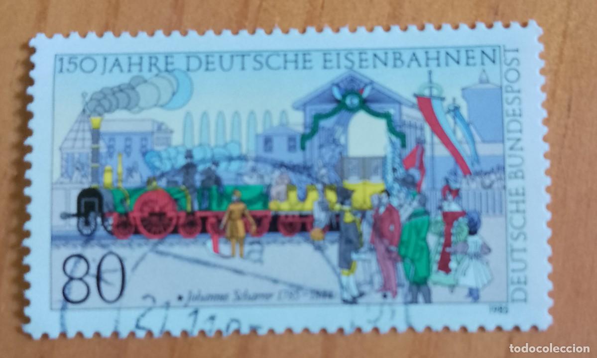 Sellos: ALEMANIA - V/F 80 - A&Ntilde;O 1985 - 150 A&Ntilde;OS DE FERROCARRILES ALEMANES