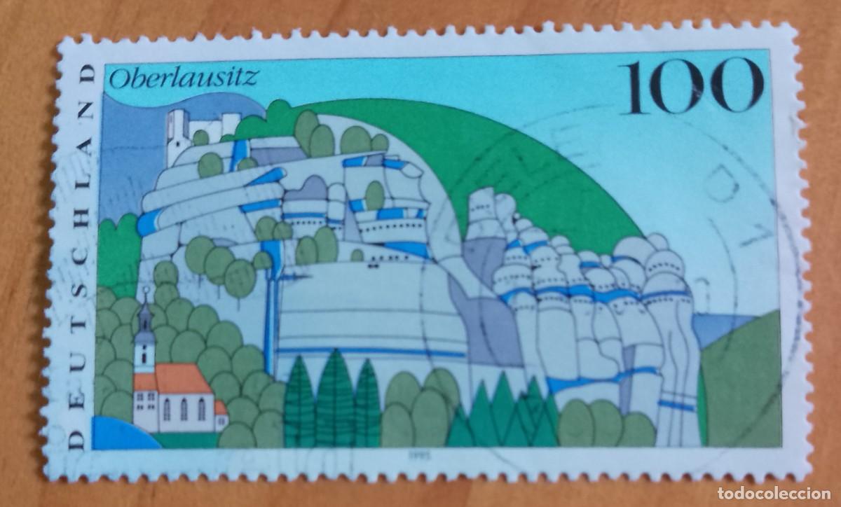 Sellos: ALEMANIA - V/F 100 - A&Ntilde;O 1995 - OBERLAUSITZ, PAISAJE.