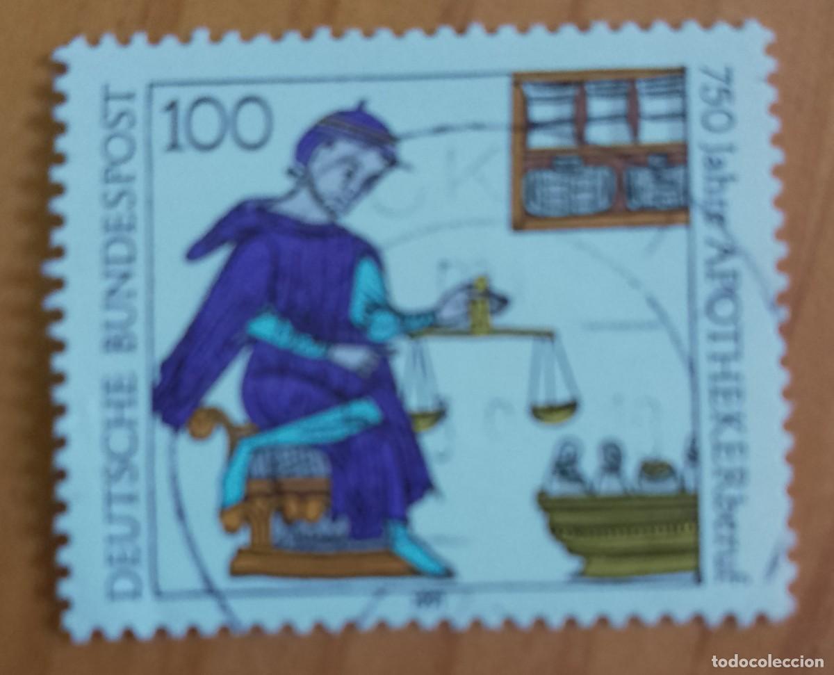 Sellos: ALEMANIA - V/F 100 - A&Ntilde;O 1991 - 750 A&Ntilde;OS DE LA PROFESI&Oacute;N DE FARMACE&Uacute;TICO