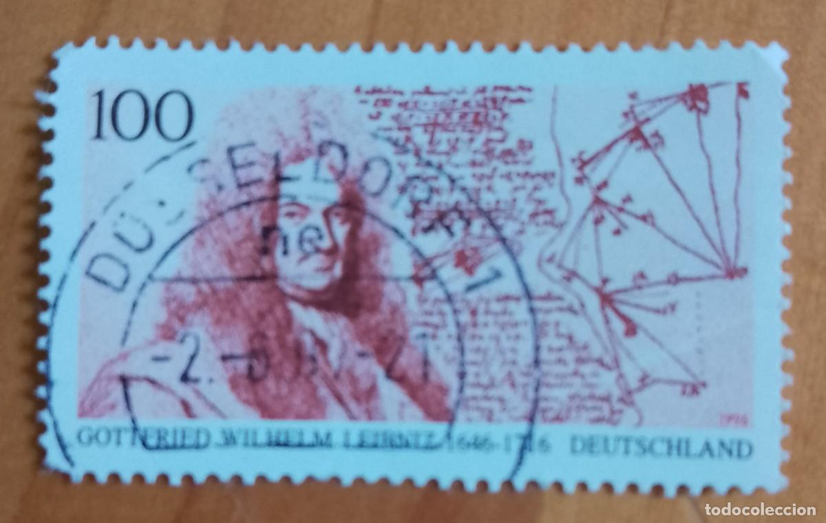 Sellos: ALEMANIA - V/F 100 - A&Ntilde;O 1996 - 350 ANIVERSARIO DEL NACIMIENTO DE LEIBNIZ