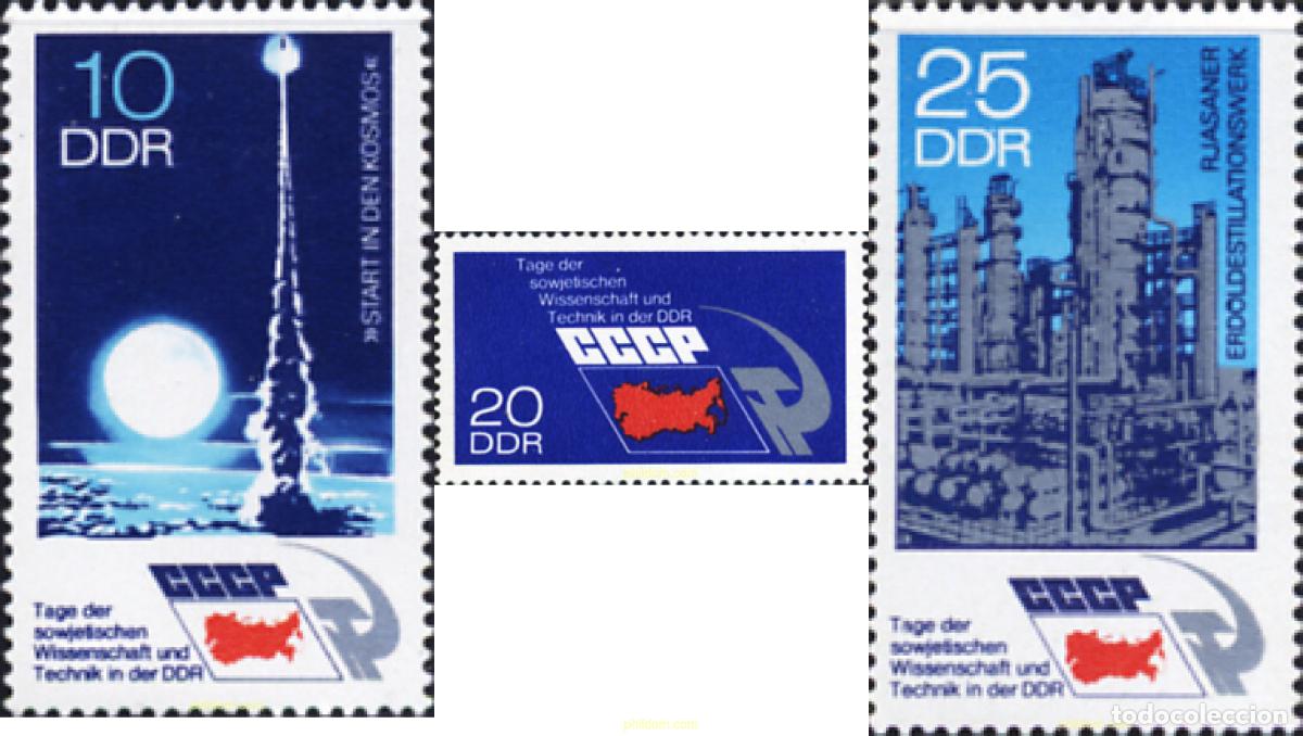 Sellos: 150753 MNH ALEMANIA DEMOCRATICA 1973 JORNADA DE LAS CIENCIAS Y TECNICAS SOVIETICAS EN R.D.A