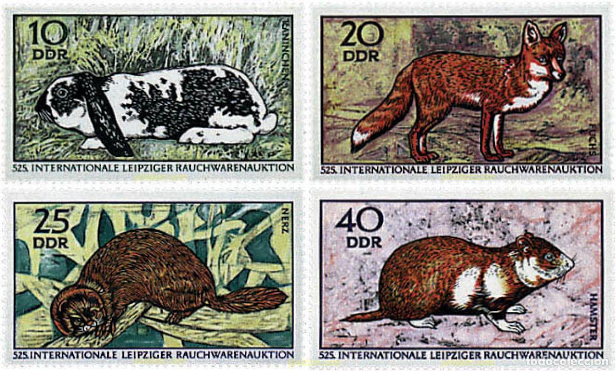 Sellos: 64544 MNH ALEMANIA DEMOCRATICA 1970 SUBASTA INTERNACIONAL DE PIELES EN LEIPZIG