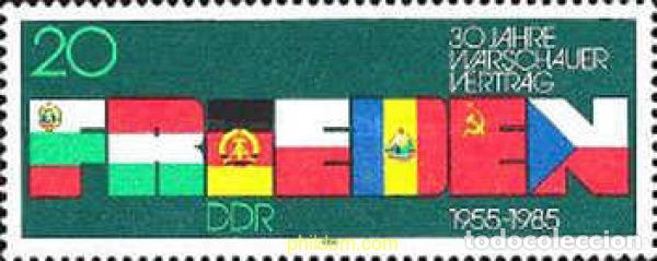Sellos: 150935 MNH ALEMANIA DEMOCRATICA 1985 30 ANIVERSARIO DEL PACTO DE VARSOVIA