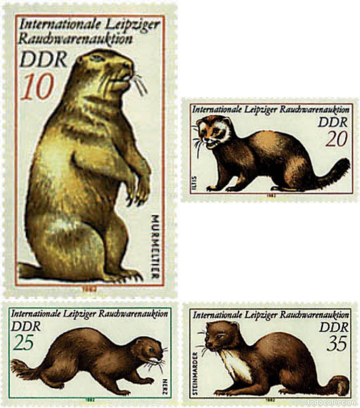 Sellos: 64630 MNH ALEMANIA DEMOCRATICA 1982 SUBASTA INTERNACIONAL DE PELETERIA.