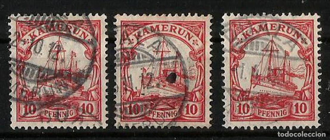 Sellos: ALEMANIA - COLONIA KAMERUN 1897 - 10PFG - E SELLOS USADOS