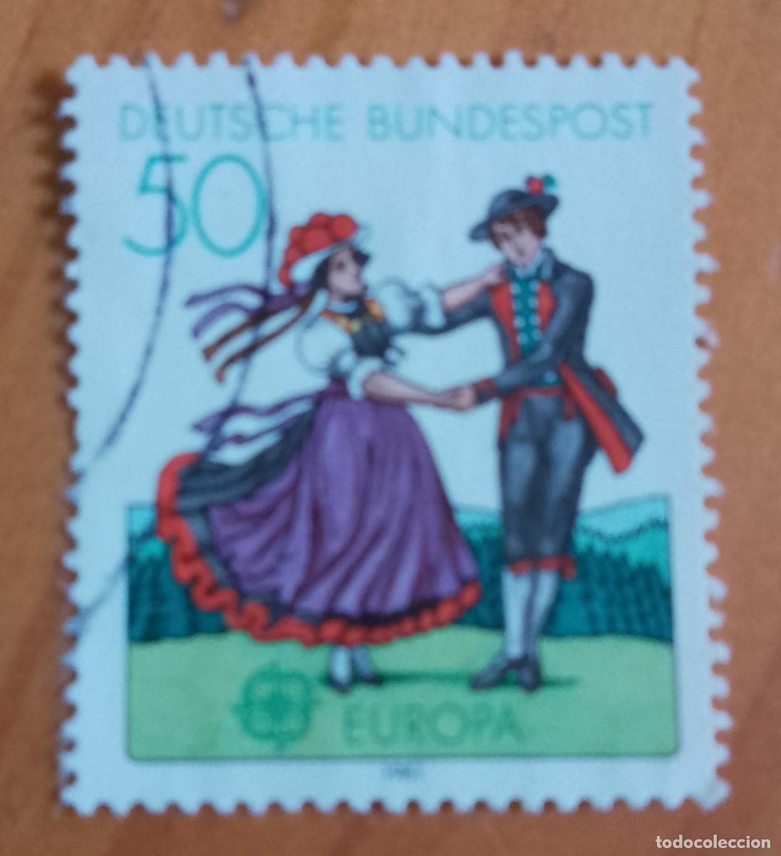 Sellos: ALEMANIA - V/F 50 - A&Ntilde;O 1981 - FOLKLORE, EUROPA, CEPT