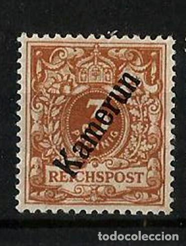 Sellos: ALEMANIA - COLONIA KAMERUN 1897 - SOBRECARGA - 3 PFG - NUEVO
