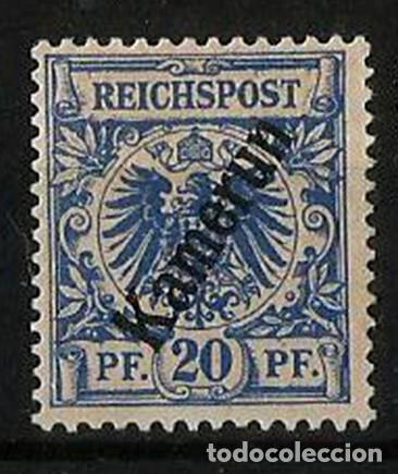 Sellos: ALEMANIA - COLONIA KAMERUN 1897 - SOBRECARGA - 20 PFG - NUEVO