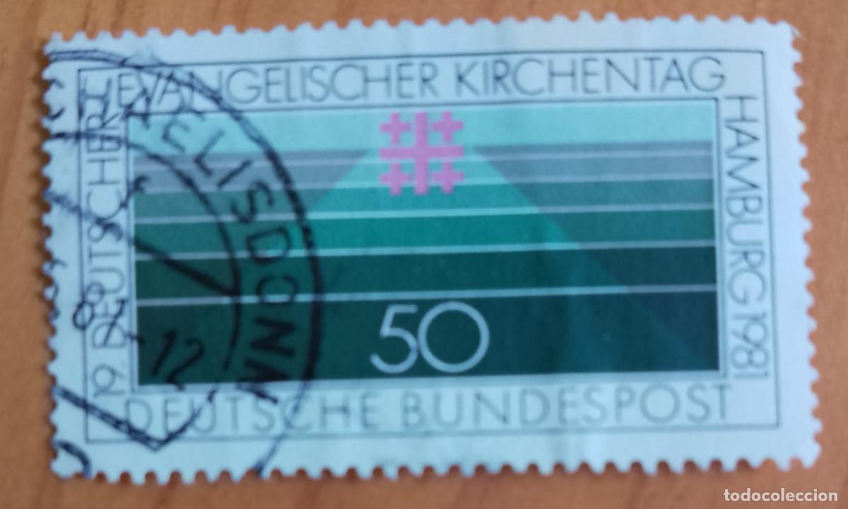 Sellos: ALEMANIA - V/F 50 - CONFERENCIA DE LA IGLESIA ALEMANA HAMBURG 1981