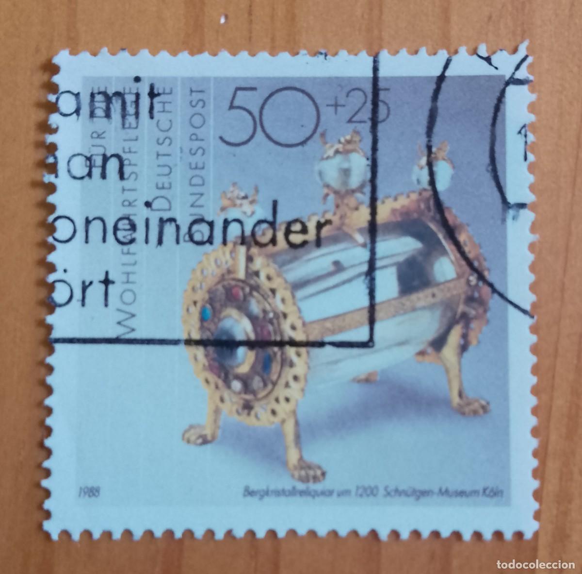 Sellos: ALEMANIA - V/F 50 + 25 - A&Ntilde;O 1988 - PARA EL BIENESTAR
