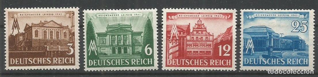 Sellos: ALEMANIA 1941 - III REICH - FERIA DE LEIPZIG - SERIE COMPLETA NUEVA