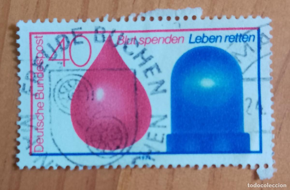 Sellos: ALEMANIA - V/F 40 - A&Ntilde;O 1974 - DONACIONES DE SANGRE