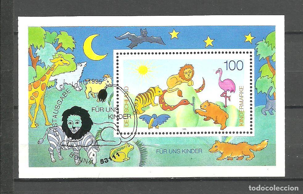 Sellos: ALEMANIA FEDERAL 1995 - MICHEL NRO. 34 BLOCK - MATASELLADO