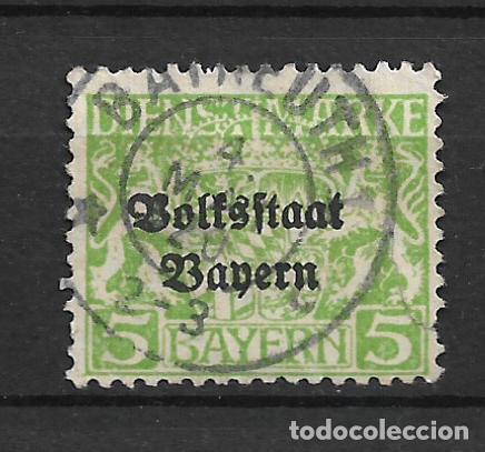 Sellos: alemania bayern dienstmarken 1919 michel 31 usado 3.20&euro;- 12/32