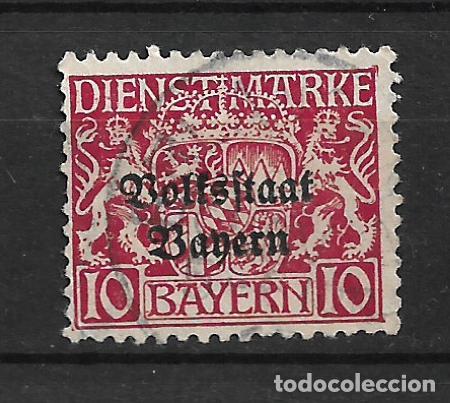 Sellos: alemania bayern dienstmarken 1919 michel 33 usado 3.20&euro;- 12/32