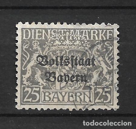 Sellos: alemania bayern dienstmarken 1919 michel 36 usado 3.20&euro;- 12/32