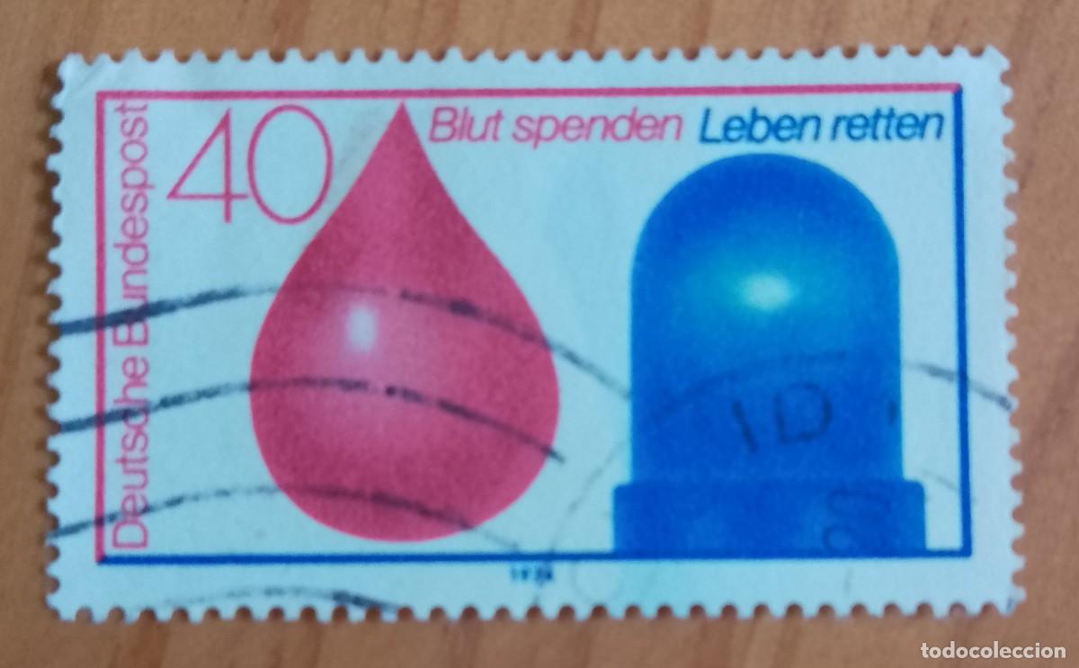 Sellos: ALEMANIA - V/F 40 - A&Ntilde;O 1974 - DONACIONES DE SANGRE