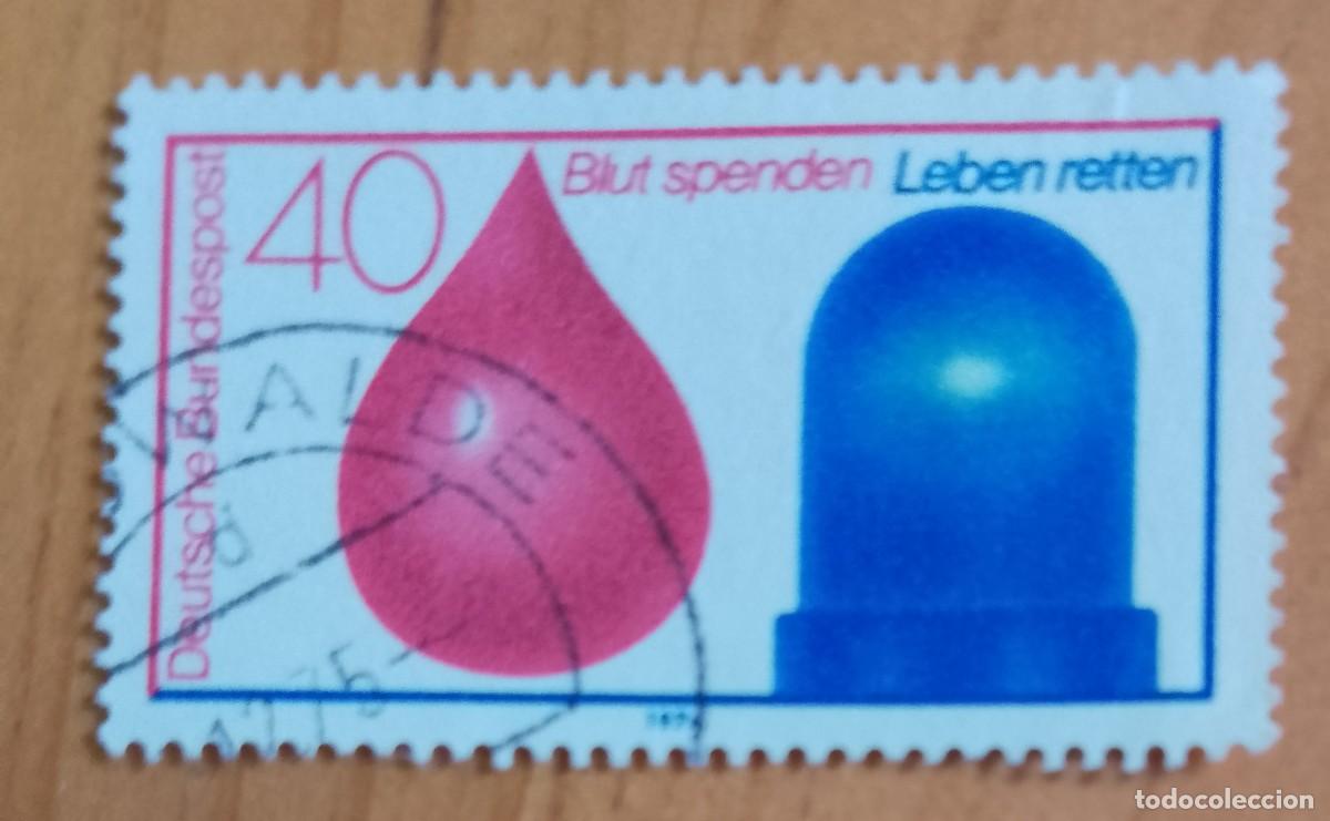 Sellos: ALEMANIA - V/F 40 - A&Ntilde;O 1974 - DONACIONES DE SANGRE
