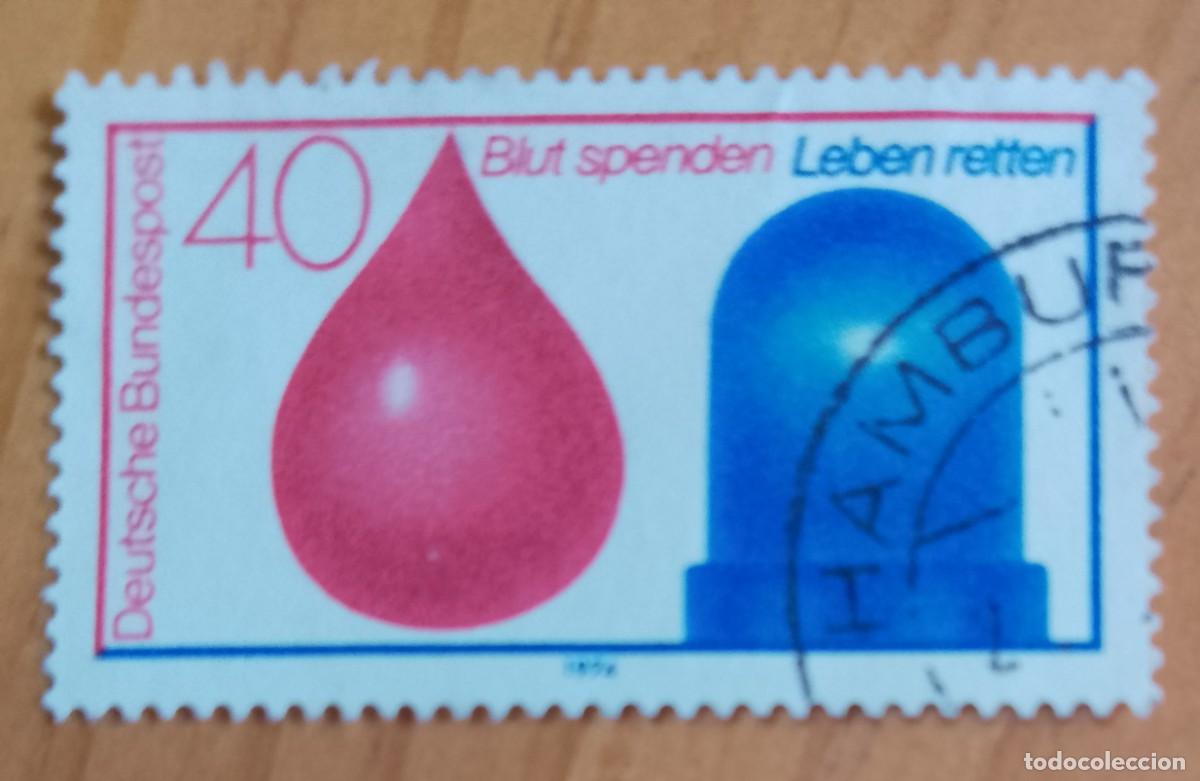 Sellos: ALEMANIA - V/F 40 - A&Ntilde;O 1974 - DONACIONES DE SANGRE