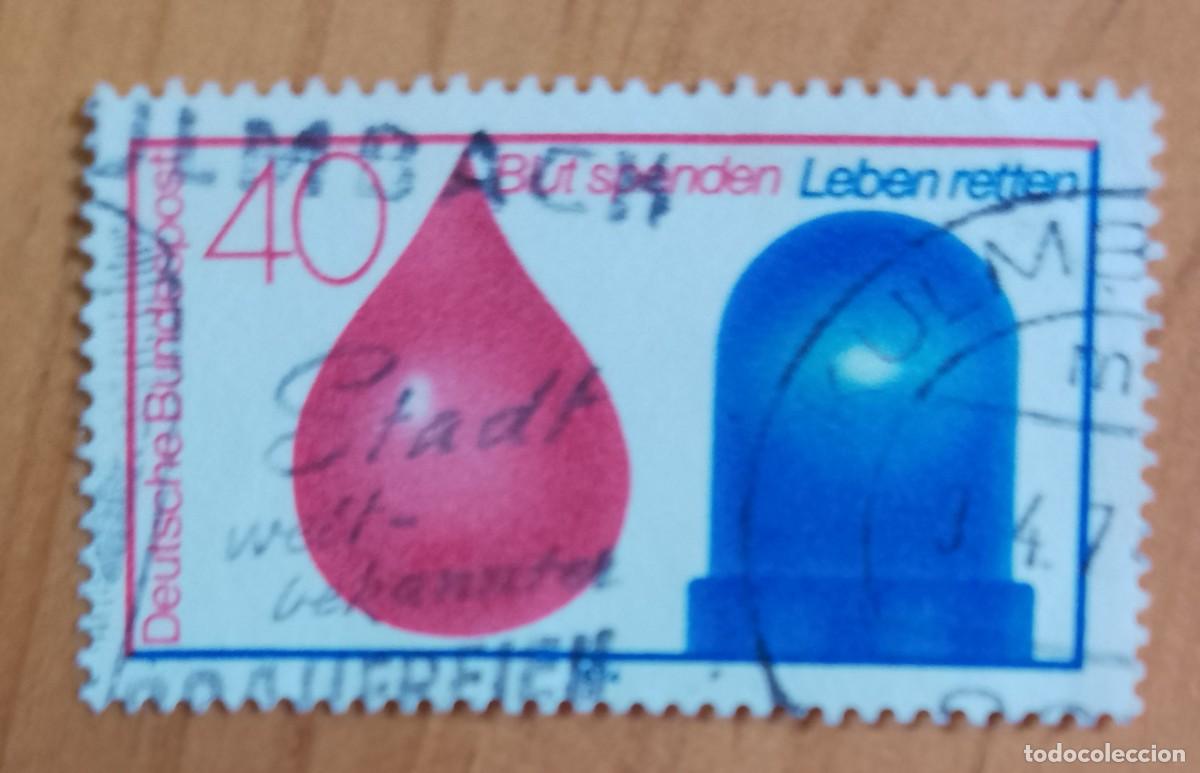Sellos: ALEMANIA - V/F 40 - A&Ntilde;O 1974 - DONACIONES DE SANGRE