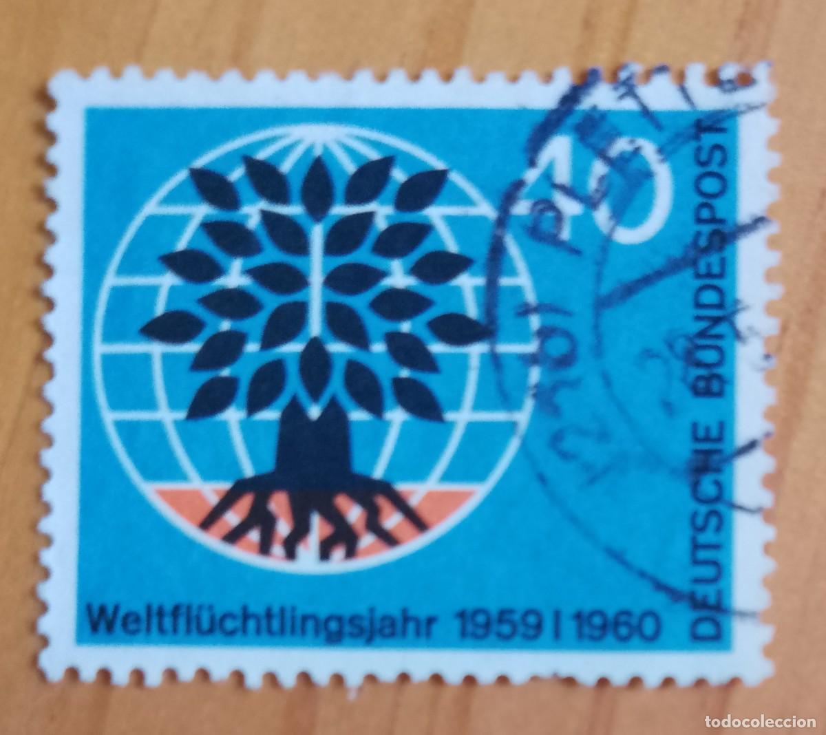 Sellos: ALEMANIA - V/F 40 - 1960, A&Ntilde;O MUNDIAL DEL REFUGIADO - YV 199