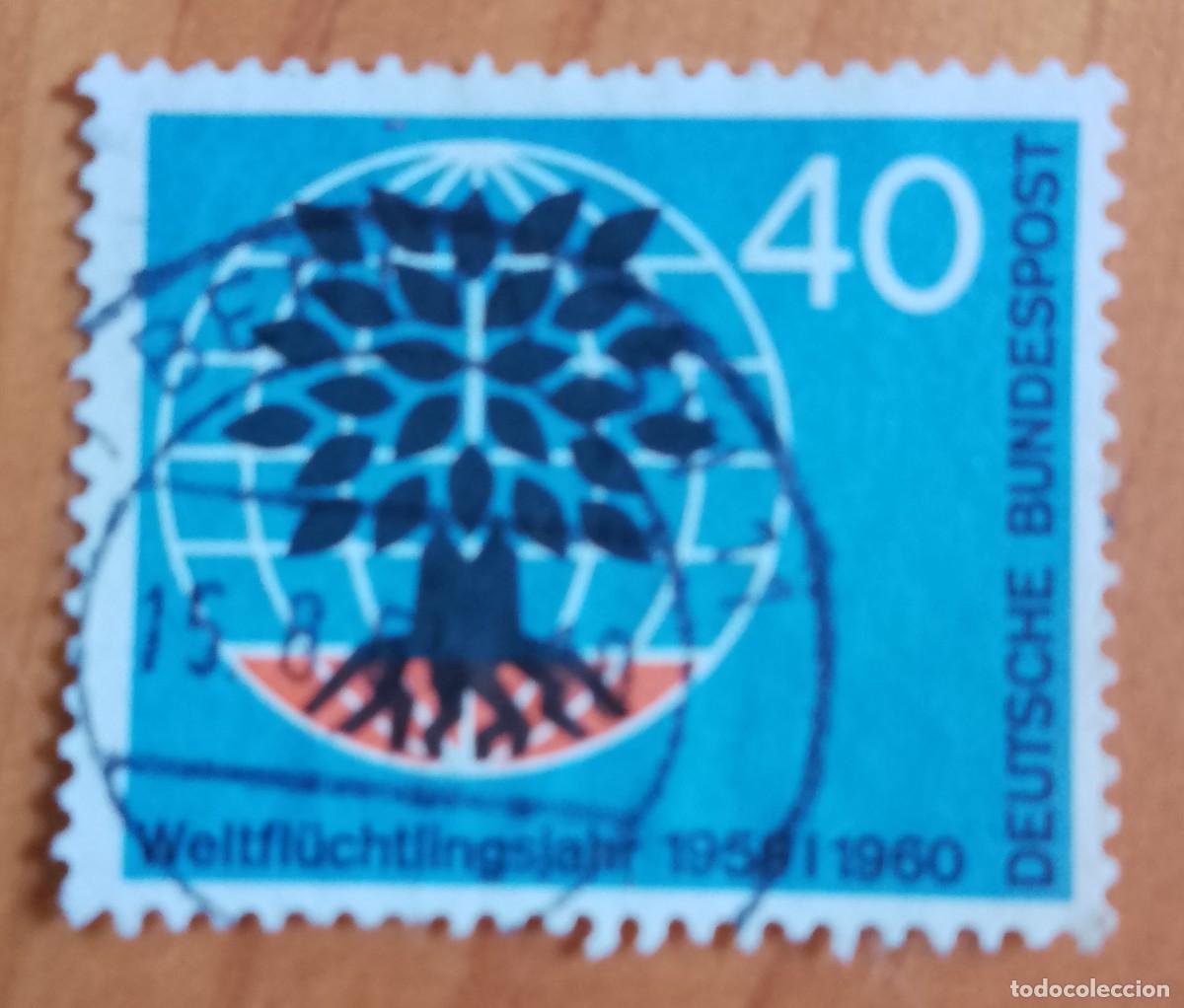 Sellos: ALEMANIA - V/F 40 - 1960, A&Ntilde;O MUNDIAL DEL REFUGIADO - YV 199
