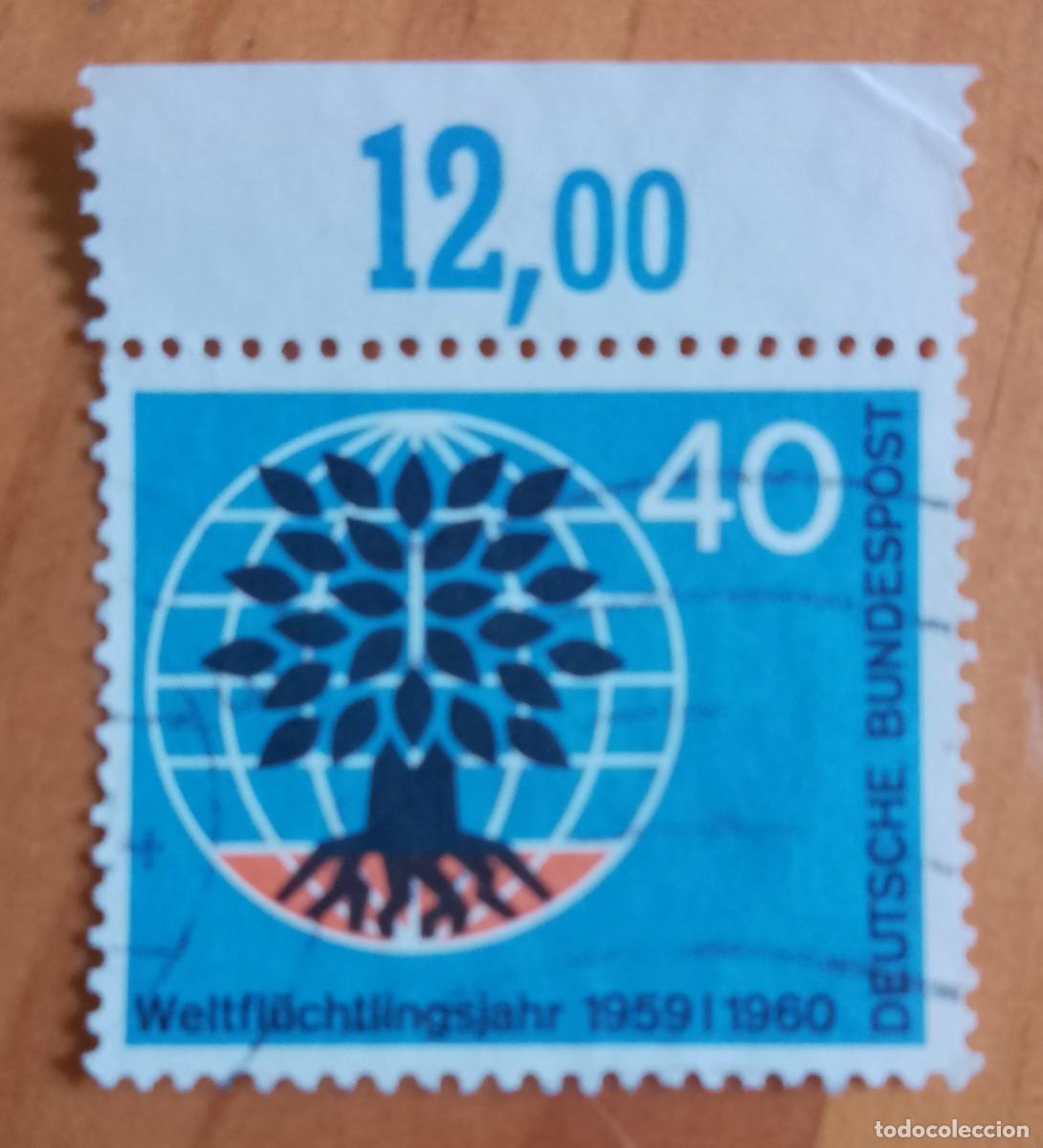 Sellos: ALEMANIA - V/F 40 - 1960, A&Ntilde;O MUNDIAL DEL REFUGIADO - YV 199