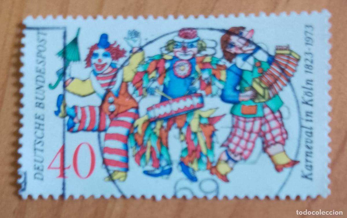 Sellos: ALEMANIA - V/F 40 - A&Ntilde;O 1972 - 150 CARNAVAL EN COLONIA - 1829.1973 - YV 559