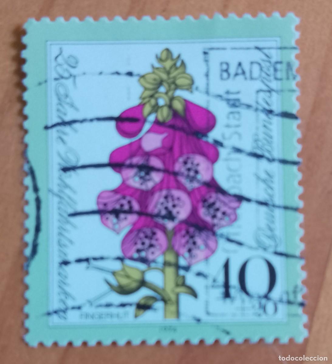 Sellos: ALEMANIA - V/F 40 + 20 - A&Ntilde;O 1960 - FLORA, FLOR, FINGERHUT