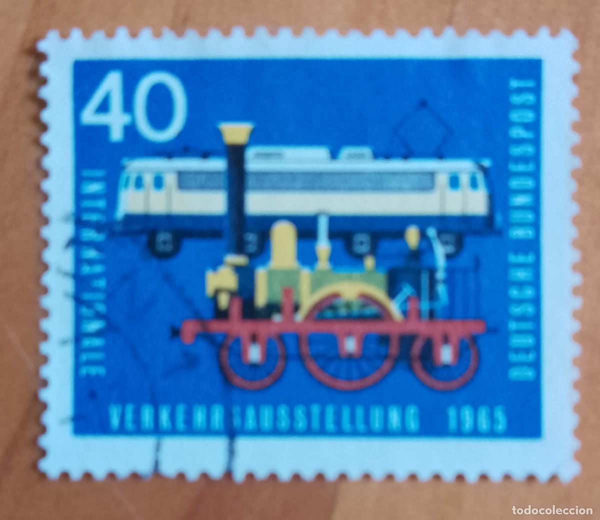 Sellos: ALEMANIA - V/F 40 - A&Ntilde;O 1965 - EXPOSICION INTERNACIONAL DE TRANSPORTE