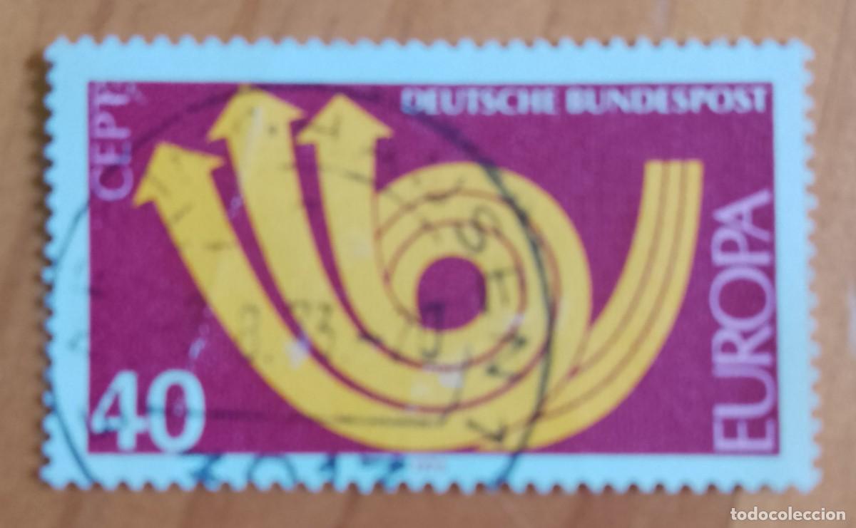 Sellos: ALEMANIA - V/F 40 - A&Ntilde;O 1973 - EUROPA, CEPT - YV 619