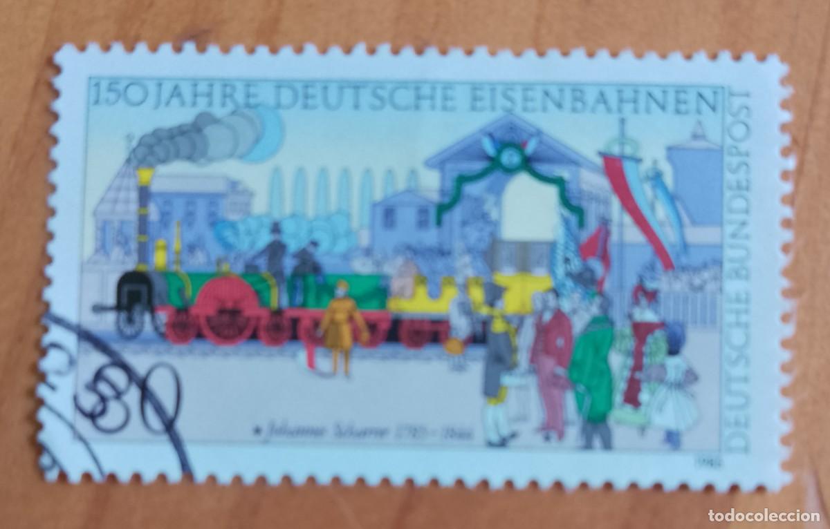 Sellos: ALEMANIA - V/F 80 - A&Ntilde;O 1985 - 150 A&Ntilde;OS DE FERROCARRILES ALEMANES - YV 1096