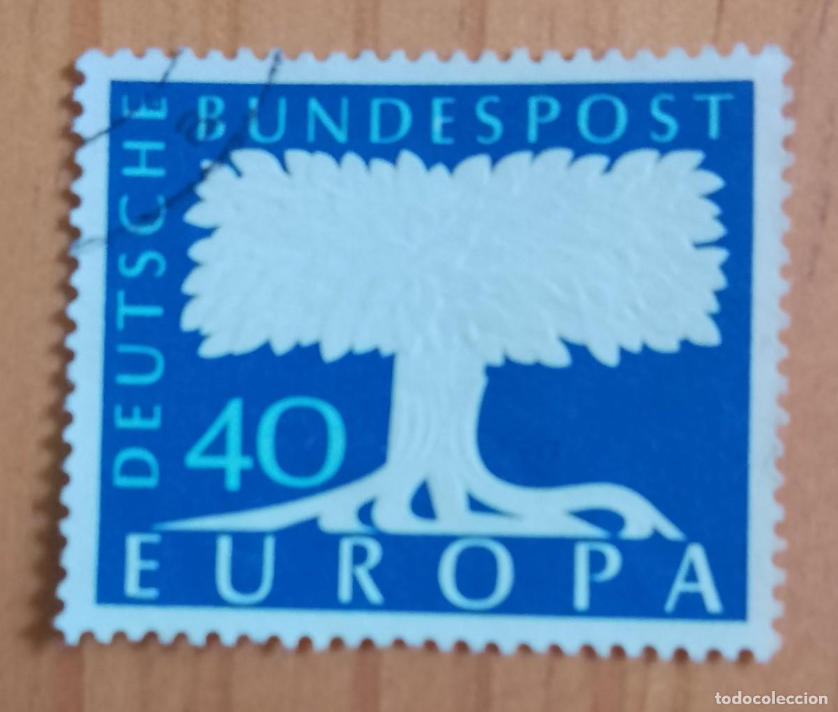 Sellos: ALEMANIA - V/F 40 - EUROPA, &Aacute;RBOL - YV 141