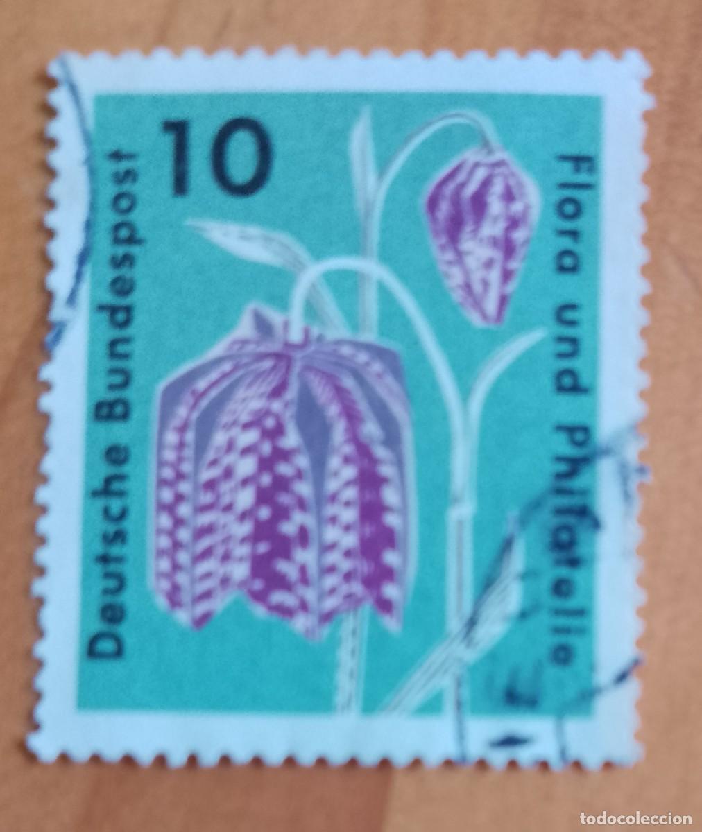 Sellos: ALEMANIA - V/F 10 - A&Ntilde;O 1963 - FLOR Y FILATELIA