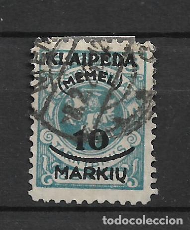 Sellos: Alemania Memel 1923 Michel 124 usado 9&euro;- 33-16