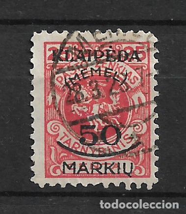 Sellos: Alemania Memel 1923 Michel 126 usado 9&euro;- 33-16
