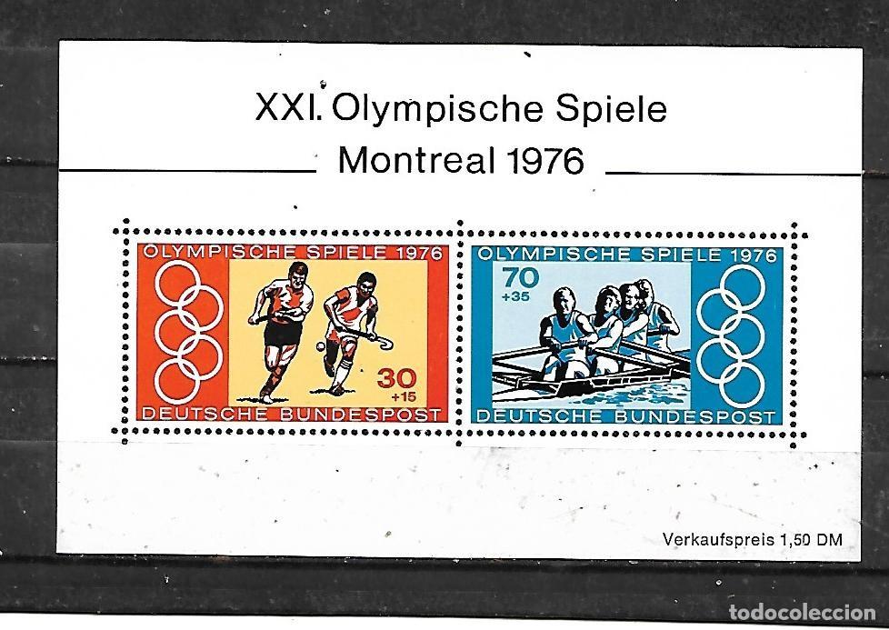 Sellos: 1976: HOJA SOUVENIR &rdquo;Juegos Ol&iacute;mpicos. Montreal, Canad&aacute;&rdquo; (MNH**)