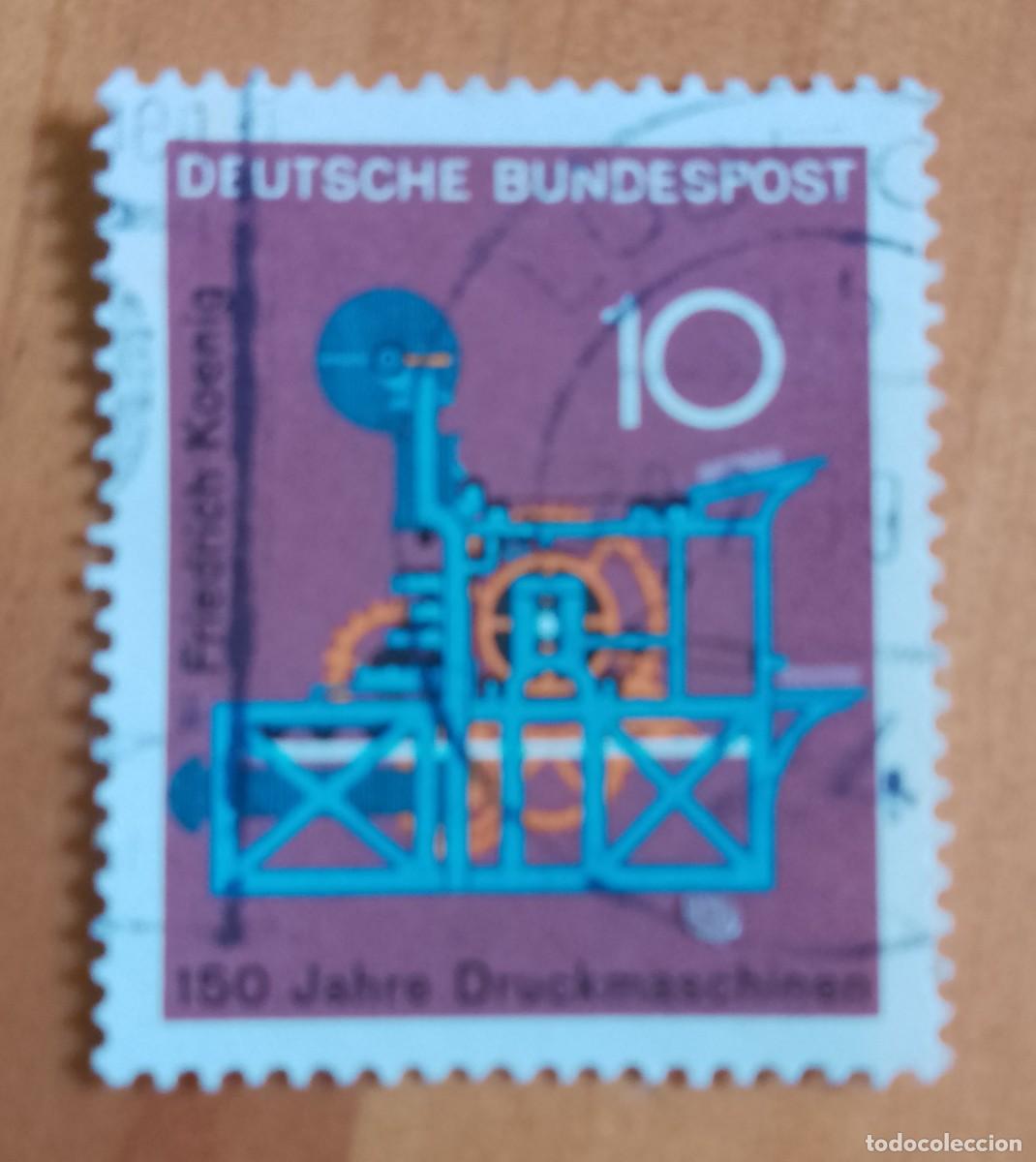 Sellos: ALEMANIA - V/F 10 - A&Ntilde;O 1968 - 150 A&Ntilde;OS DE M&Aacute;QUINAS DE IMPRESI&Oacute;N. CIENCIA Y T&Eacute;CNICA.