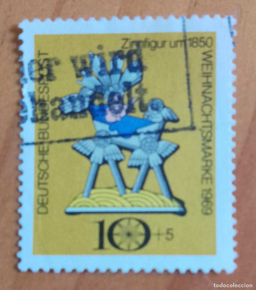 Sellos: ALEMANIA - V/F 10 - 1850.1969 SELLO NAVIDE&Ntilde;O CON FIGURA DE HOJALATA