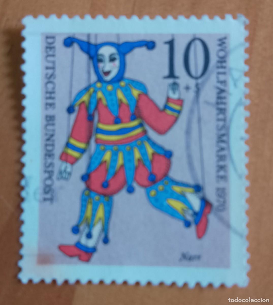Sellos: ALEMANIA - V/F 10 - SELLO DE BIENESTAR 1970 - NARR=TONTO