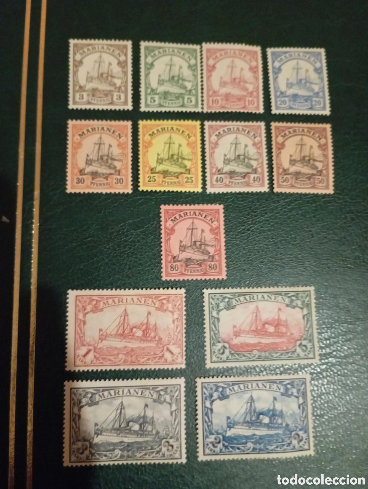 Sellos: MARIANAS Alemanas 7/19 Valor cat&aacute;logo 240EUR
