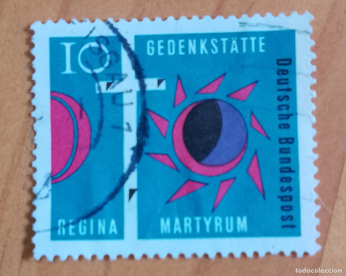 Sellos: ALEMANIA - V/F i0 &Oacute; 10 - REGINA MARTYRUM - MEMORIAL 1963