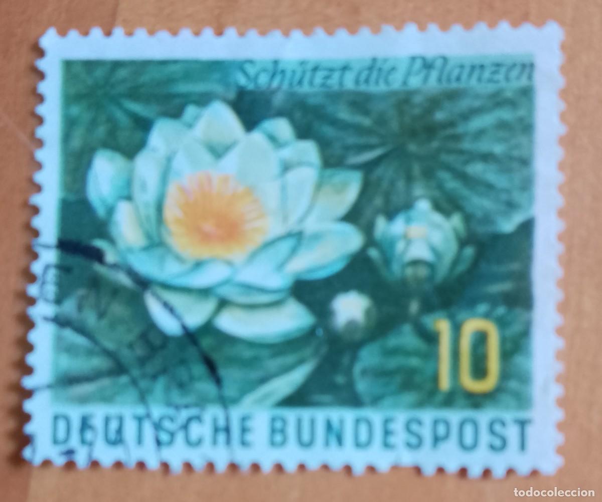 Sellos: ALEMANIA - V/F 10 - FLORA, FLOR, PROTEGE LAS PLANTAS