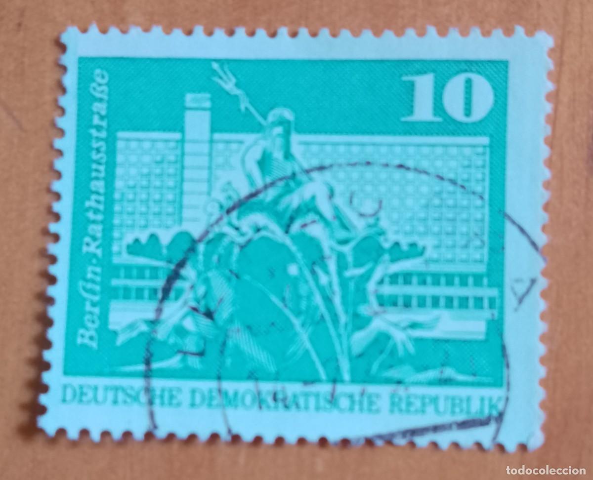 Sellos: REP&Uacute;BLICA DEMOCR&Aacute;TICA ALEMANA, RDA - V/F 10 - BERLIN, CALLE DEL AYUNTAMIENTO.