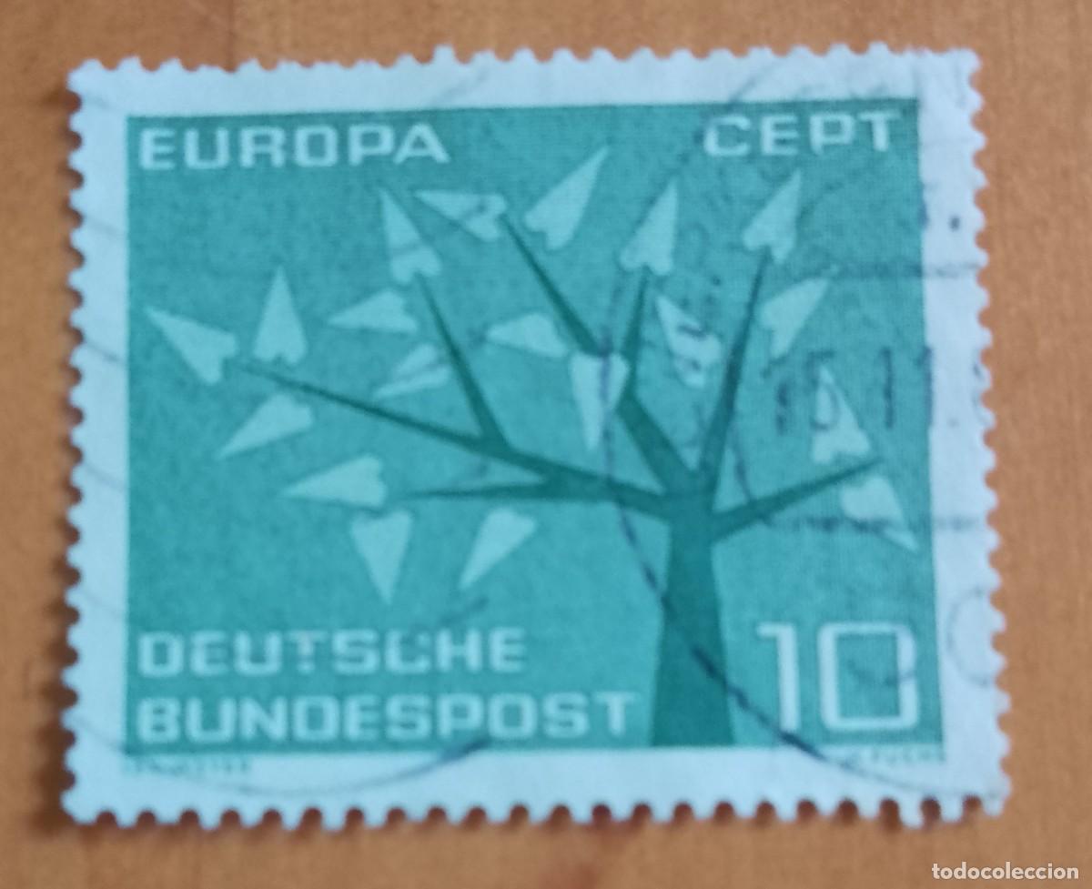 Sellos: ALEMANIA - V/F 10 - EUROPA, CEPT - ARBOL, DISE&Ntilde;O DE LEX WEYER - YV 255