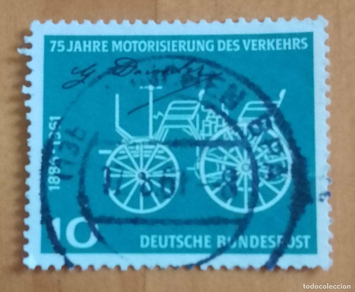 Sellos: ALEMANIA - V/F 10 - 75 A&Ntilde;OS D MOTORIZACI&Oacute;N DEL TRANSPORTE 1886.1961
