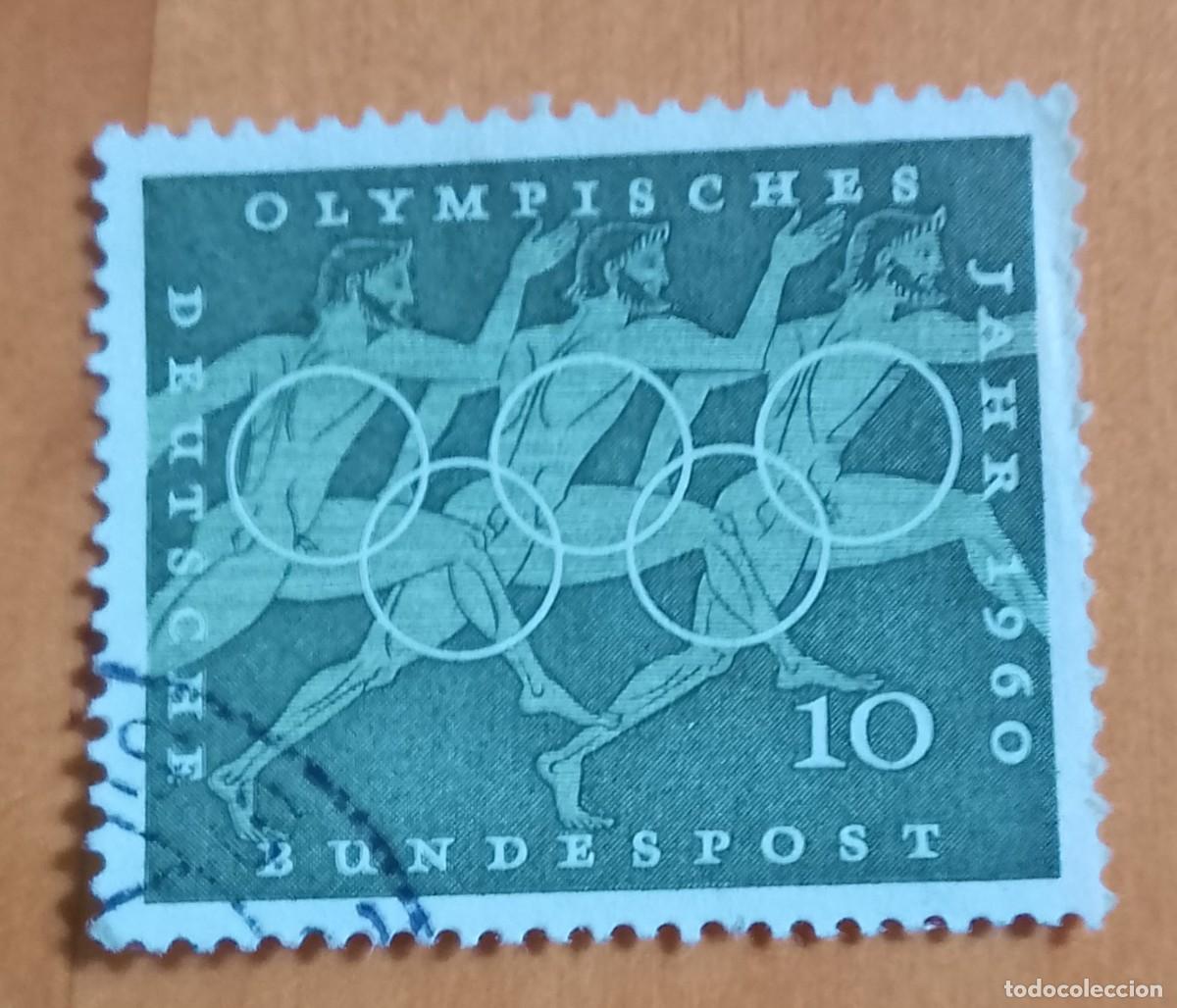 Sellos: ALEMANIA - V/F 10 - 1960 A&Ntilde;O OL&Iacute;MPICO