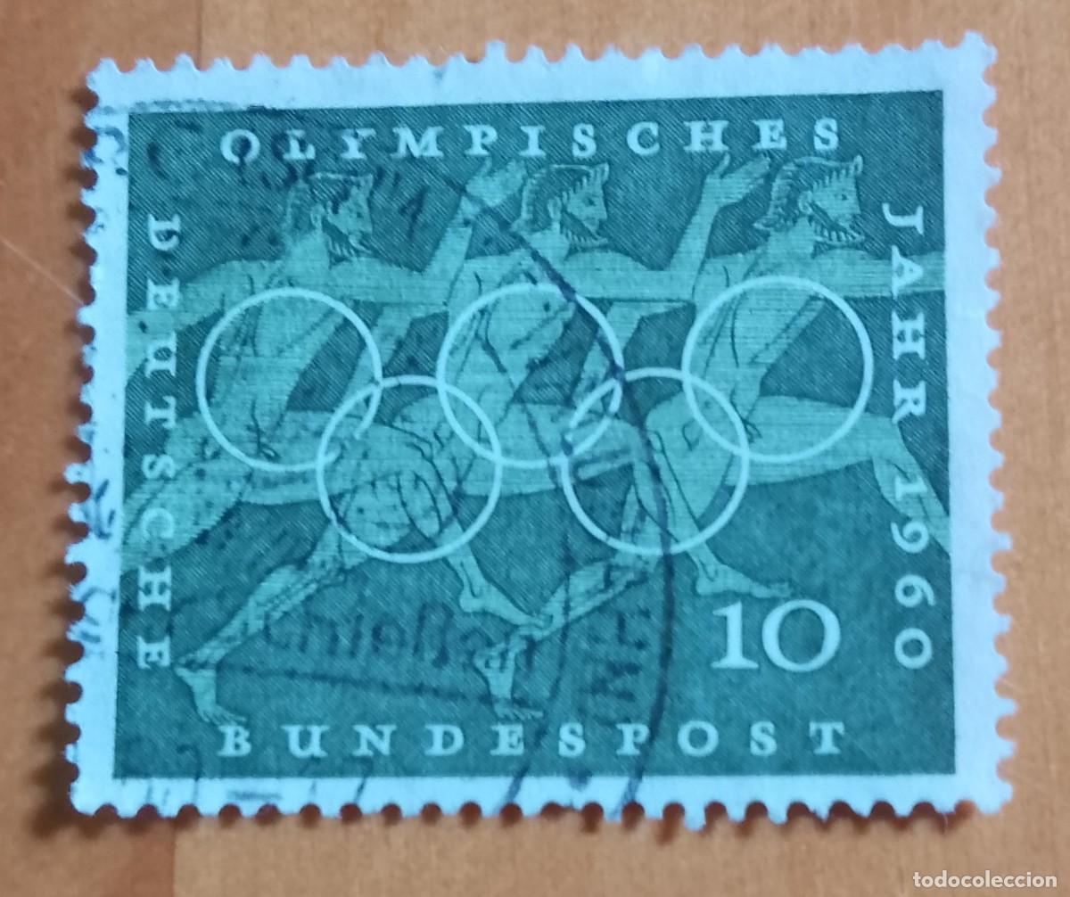 Sellos: ALEMANIA - V/F 10 - 1960 A&Ntilde;O OL&Iacute;MPICO