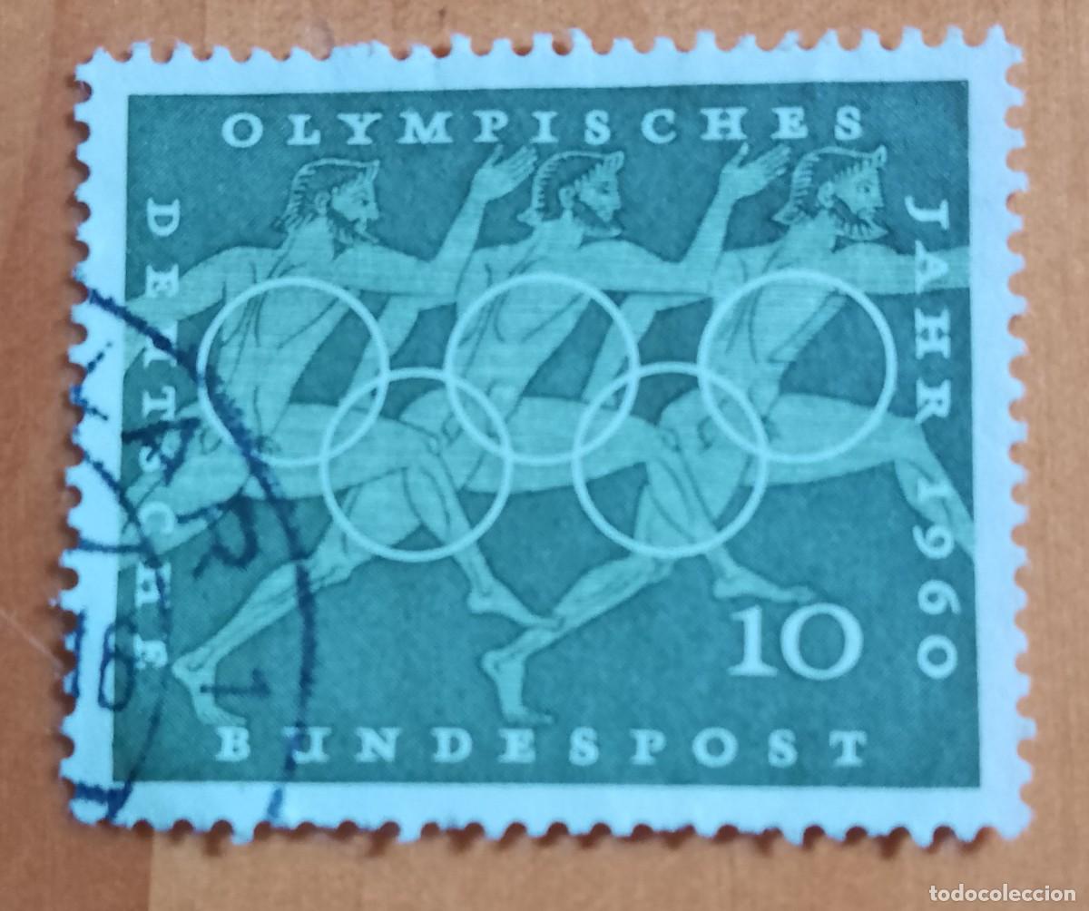 Sellos: ALEMANIA - V/F 10 - 1960 A&Ntilde;O OL&Iacute;MPICO
