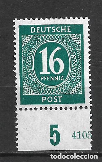 Sellos: alemania ocupaci&oacute;n aliada 1946 Michel 923 POR 4103 ** mnh 10&euro;- 33-17